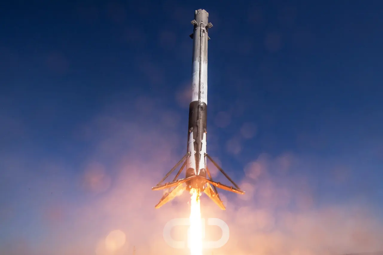 Spacex falcon-9 rocket launches with telecommunications satellites afloat